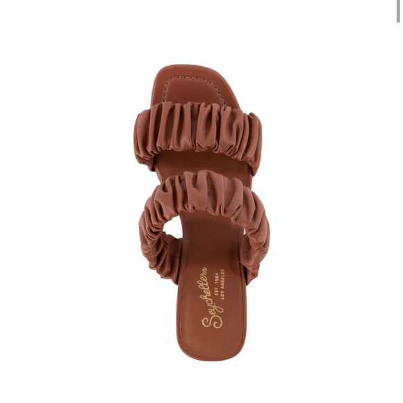 Wms Sz 8 SEYCHELLES LEEWARD HEELS IN COGNAC - Picture 3 of 5